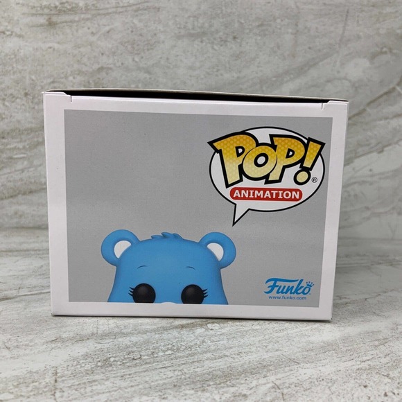 Care Bears 40th Anniversary Champ Bear Pop #1203 Flocked Chase Funko - Picture 5 of 6